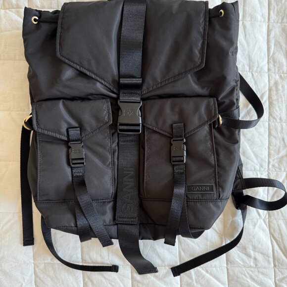 GANNI Black Tech Backpack - Picture 7 of 8